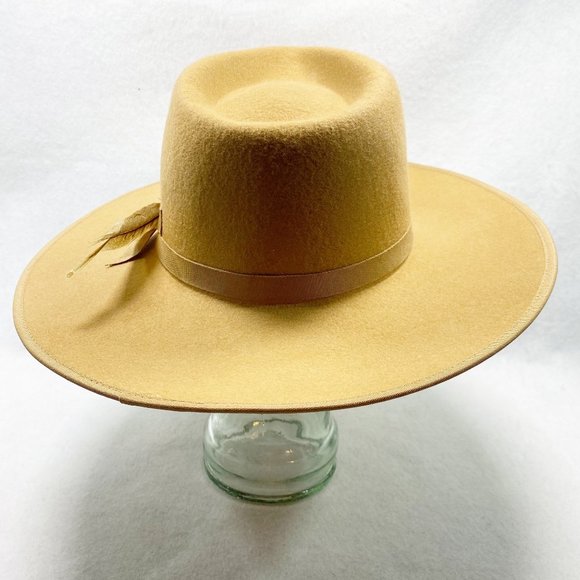 Tan Felt Wide Brim Rancher - Picture 8 of 14